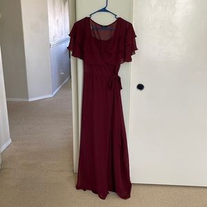 Maroon Wrap Dress